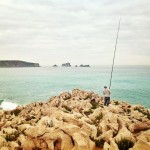 Pesca de jargos en la costa de Liencres