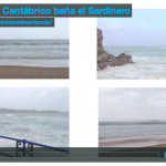 Bravío Cantábrico baña el Sardinero