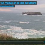 La mar se mueve en la isla de Mouro