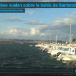 Las nubes vuelan sobre la bahía de Santander