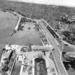Puertochico y el dique de Gamazo en 1956 a vista de pájaro