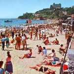 Día de playa en la Magdalena. Años 60