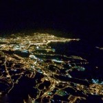 Santander nocturno desde 4.000 metros de altura
