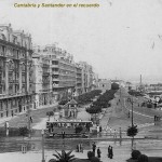 Castelar y Puertochico cuando los tranvías circulaban por Santander