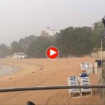 El tormentón de las 8,15 desde la playa de la Magdalena