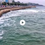 Olas juguetonas en el Sardinero