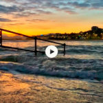Amanecer junto a las olas del Sardinero
