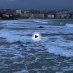 Un Sardinero con un horizonte muy negro