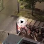 La tormenta de ayer y la plaza del ayuntamiento