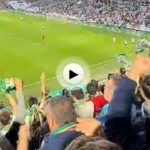 Así se celebró ayer el primer gol del Racing ante el Burgos